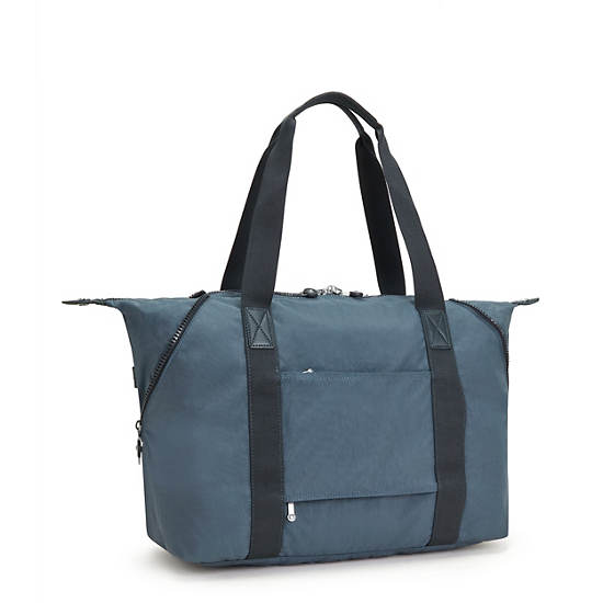 Bolso Tote Kipling Art Medium Iconic Azul Marino Grises | MX 1767NW